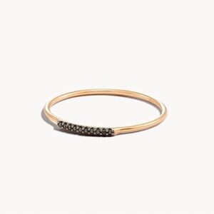 Kendra Scott Mila 14k Yellow Gold Band Ring in Black Diamond Size 7